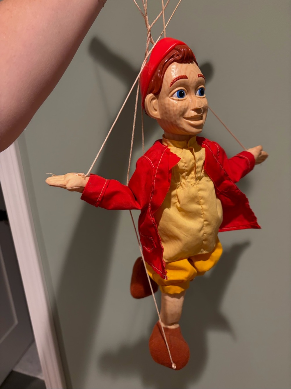 Equity Toys 1996 Pinocchio Marionette with Growing Nose